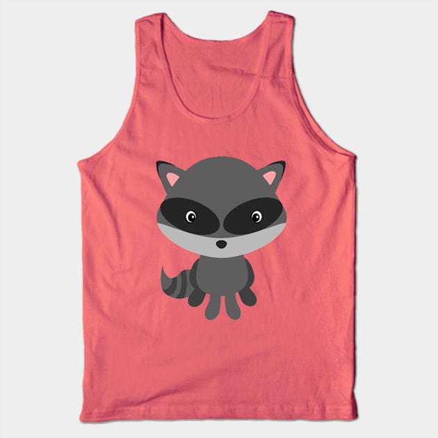 Pet Raccoon Portrait Tank Top by PatrioTEEism